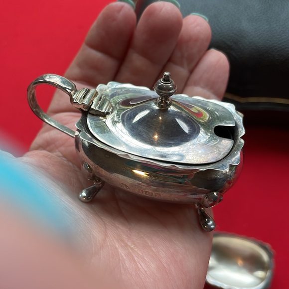 ANTIQUE BOXED SIGNED 5 PIECE MINIATURE CRUET SET - Picture 8 of 16